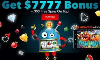 Slots Welcome Bonus Package up to $7,777 + 300 Free Spins