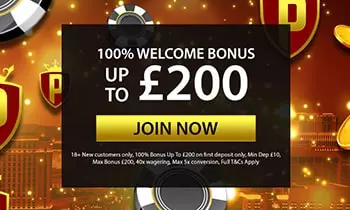 Chelsea Palace Casino Welcome Bonus up to £200