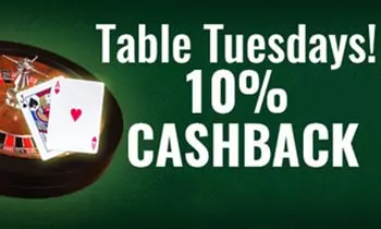 Great Britain Casino Table Tuesday Bonus