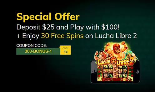 Fair Go $100 and 30 Free Spins Lucha Libre 2 Special Offer