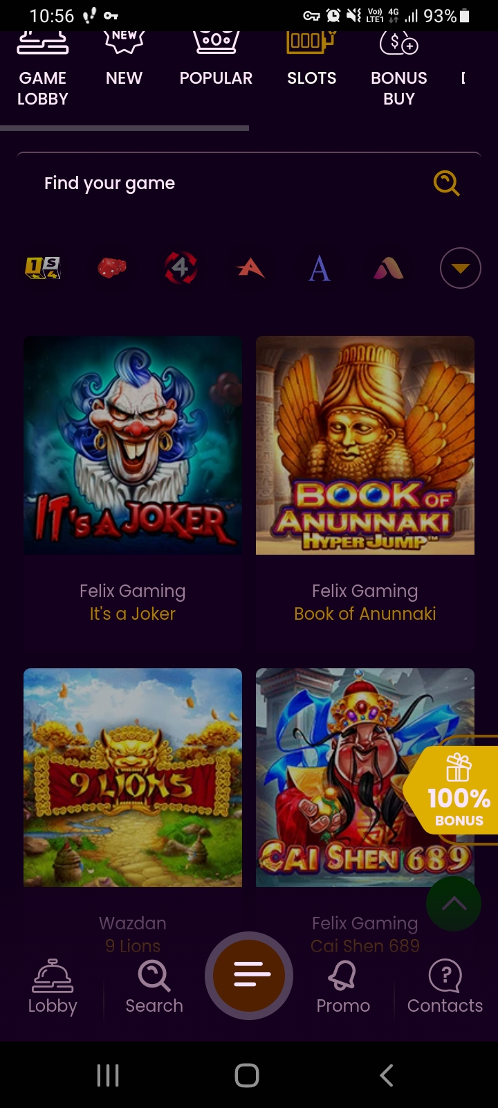 Bizzo casino app screenshot 1