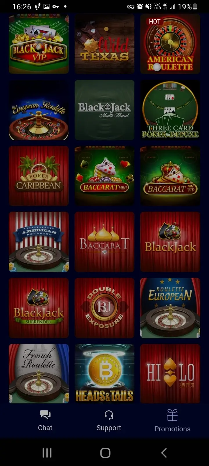 mBit casino app screenshot 2