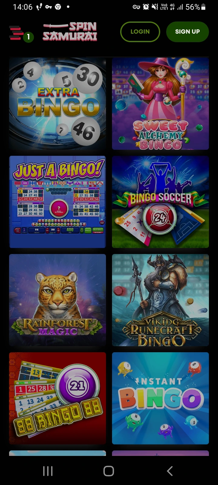 Spin Samurai casino app screenshot 6