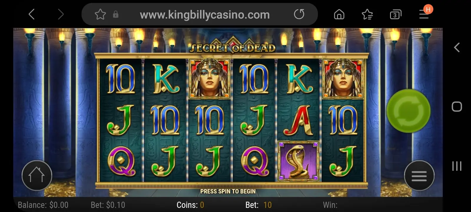 king billy casino app screenshot 2