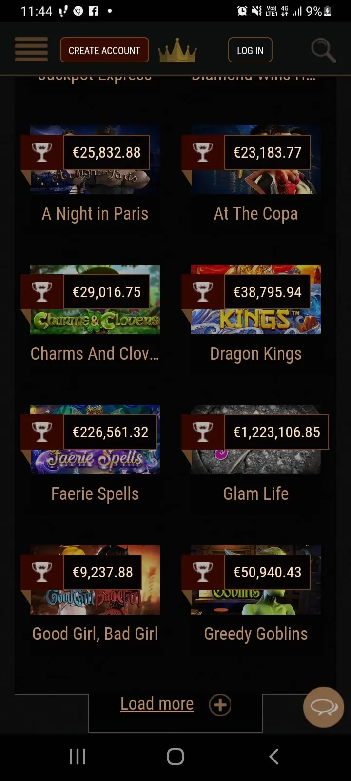 King Billy casino app screenshot 5