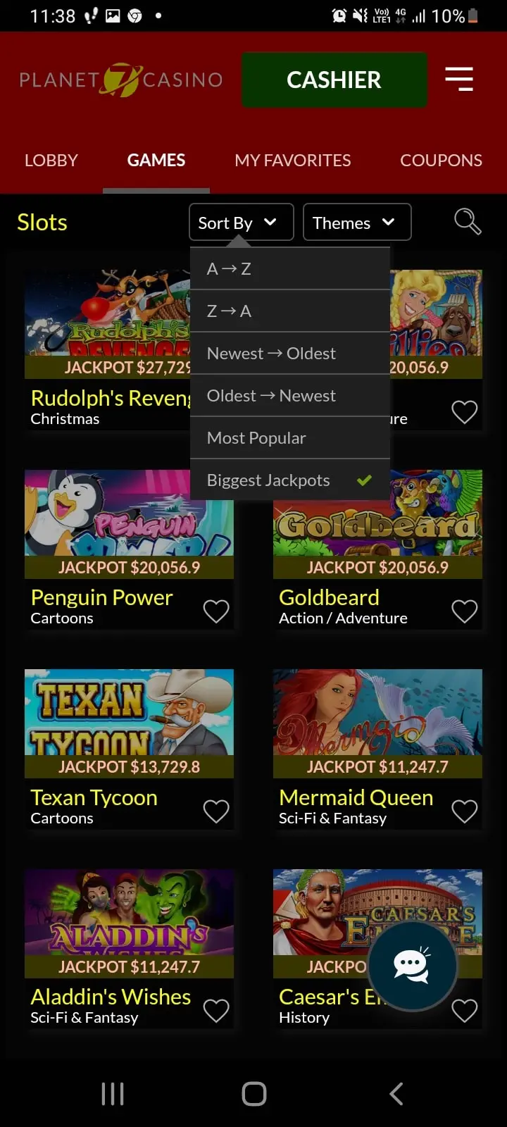 planet7 casino app screenshot 5
