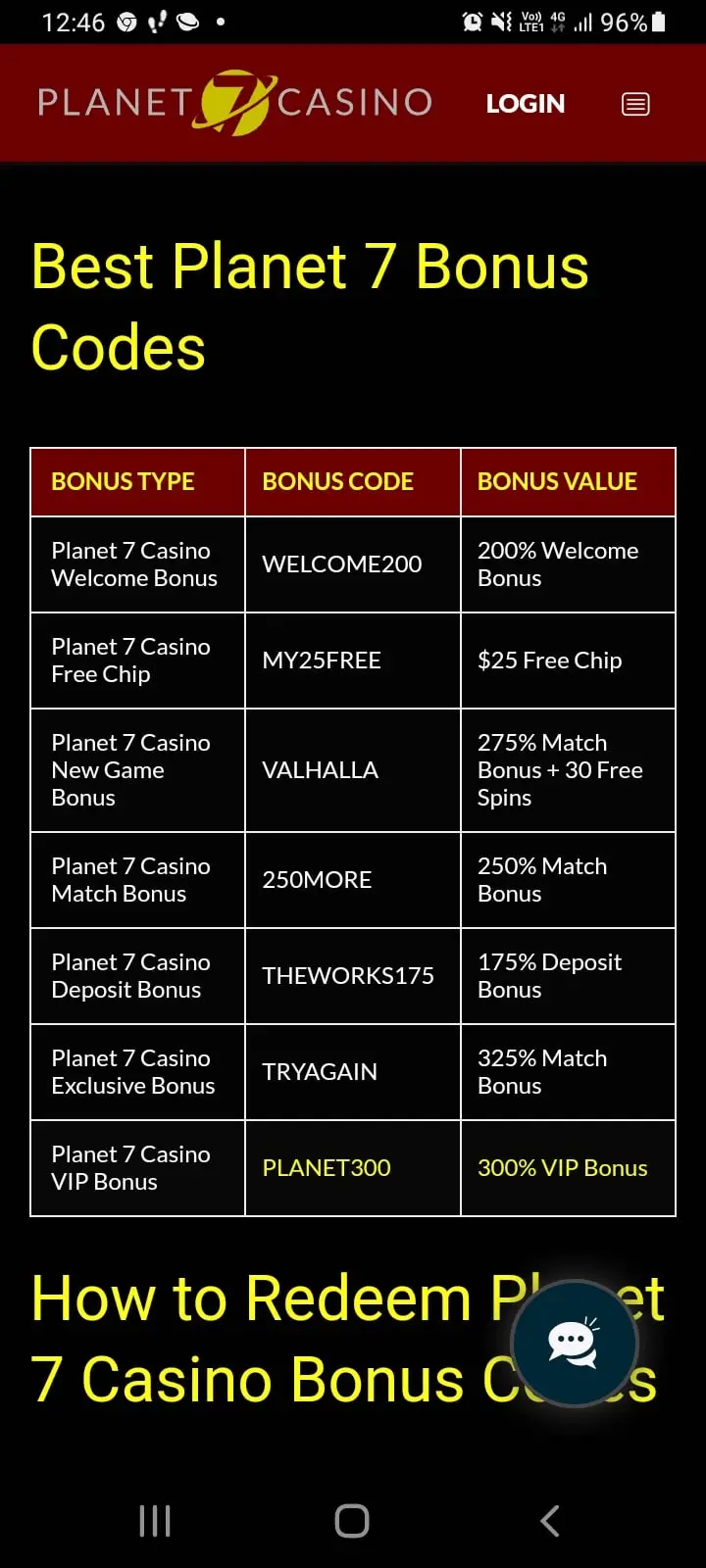 planet7 casino app screenshot 8