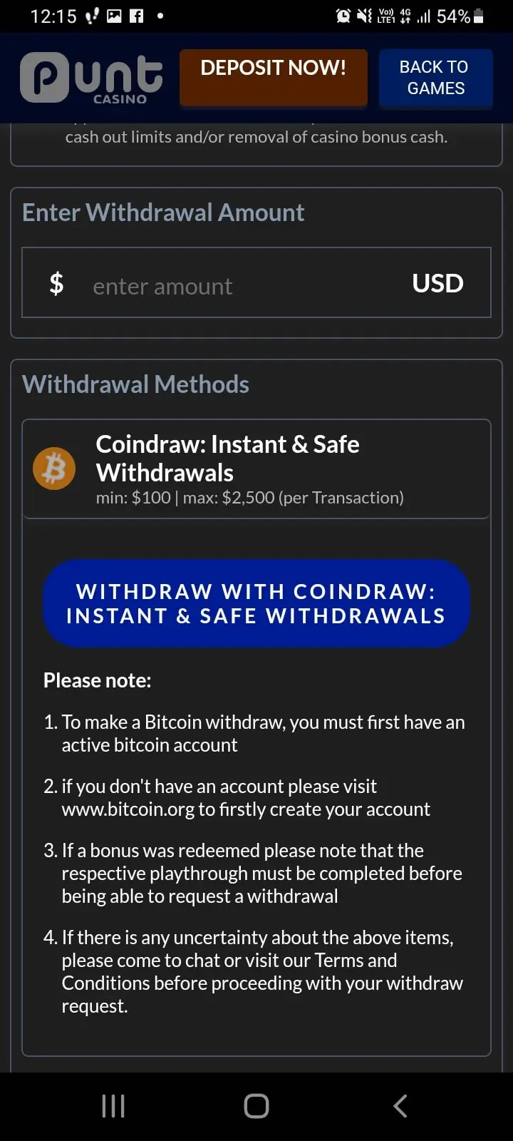 punt casino app screenshot 10