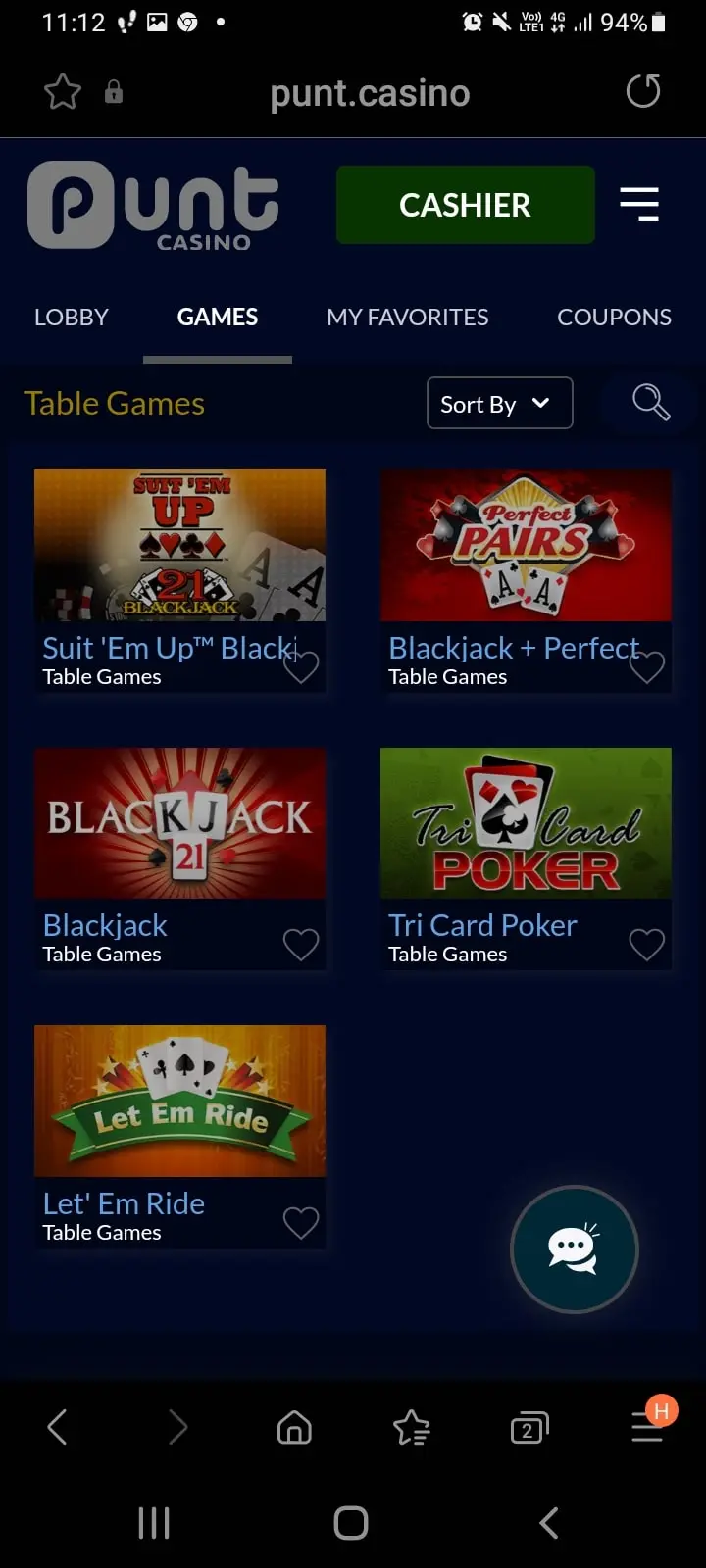punt casino app screenshot 3