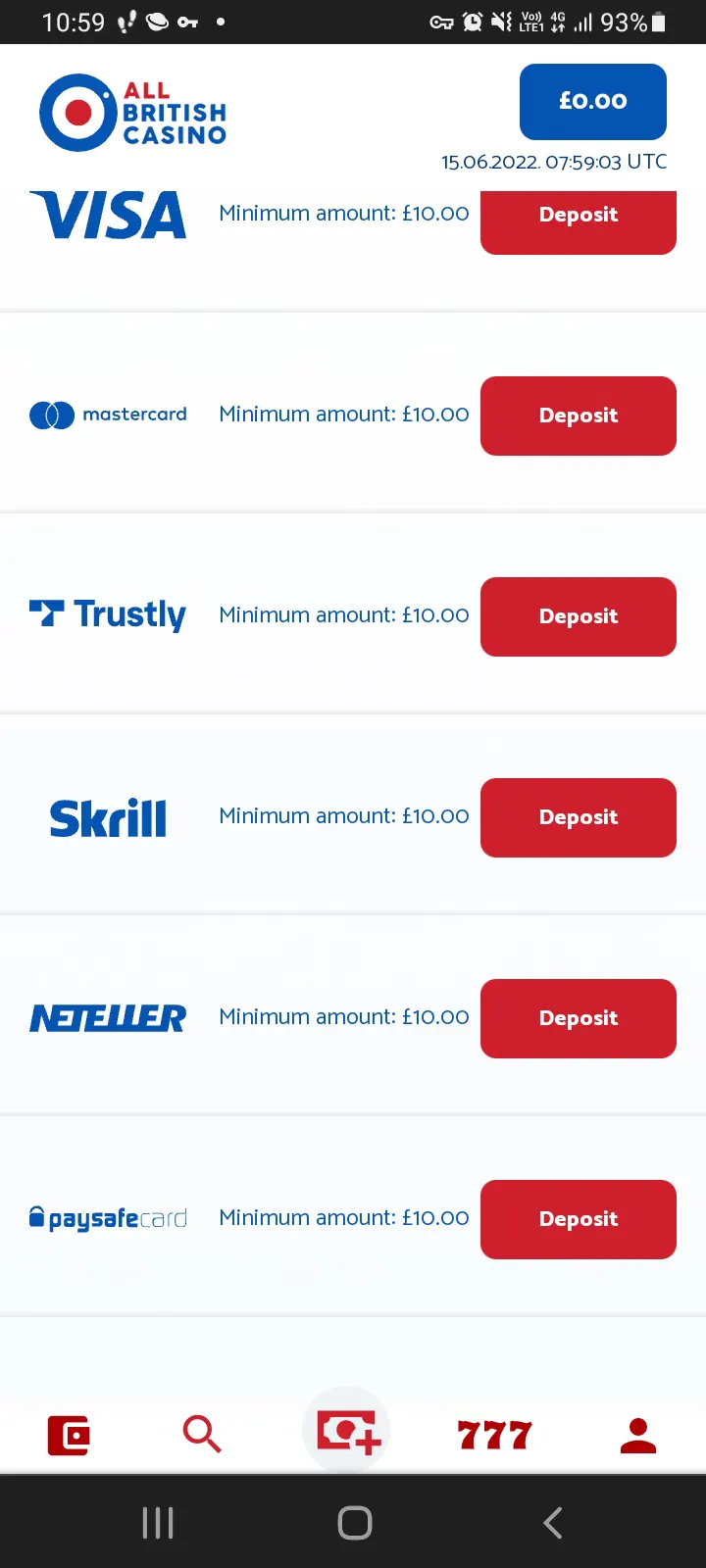 All British casino app screenshot 11