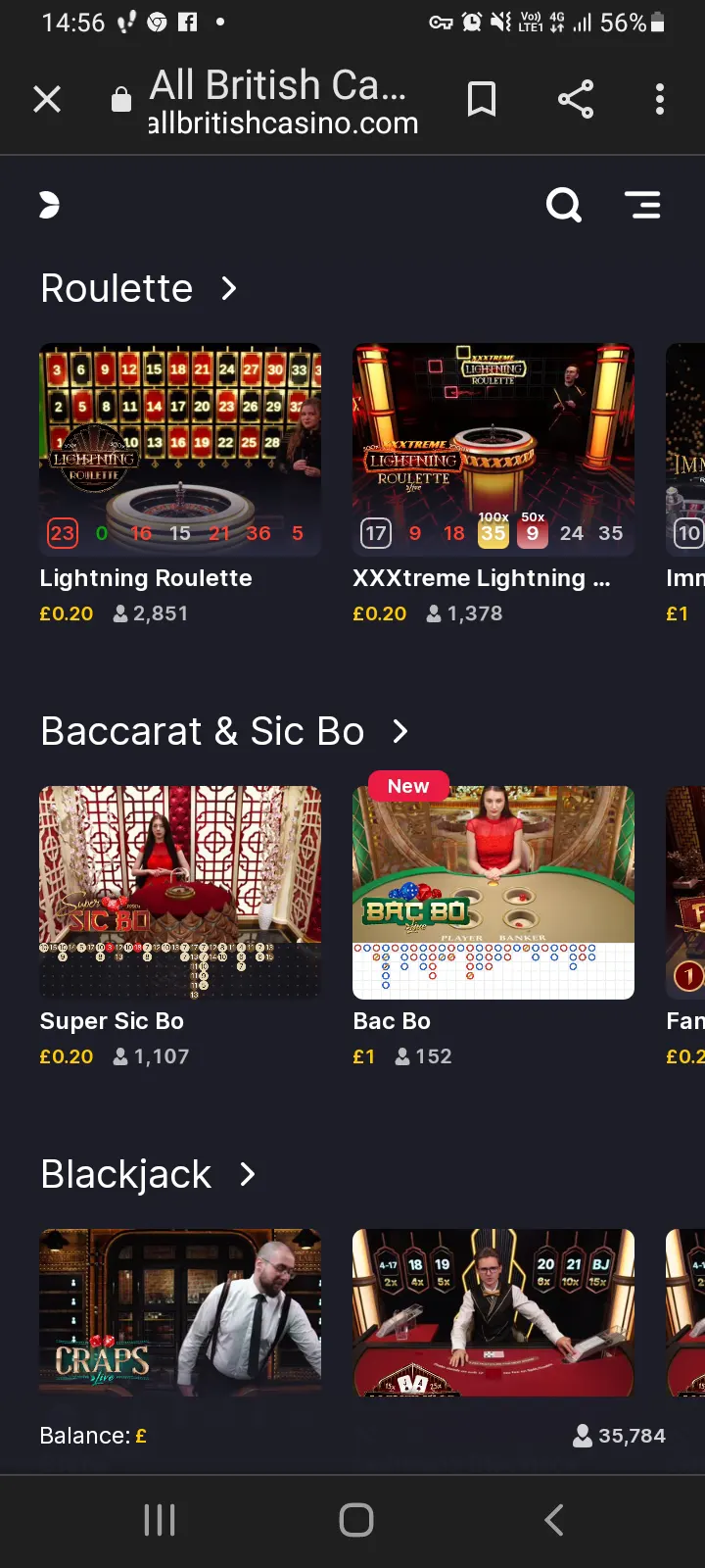 All British casino app screenshot 7