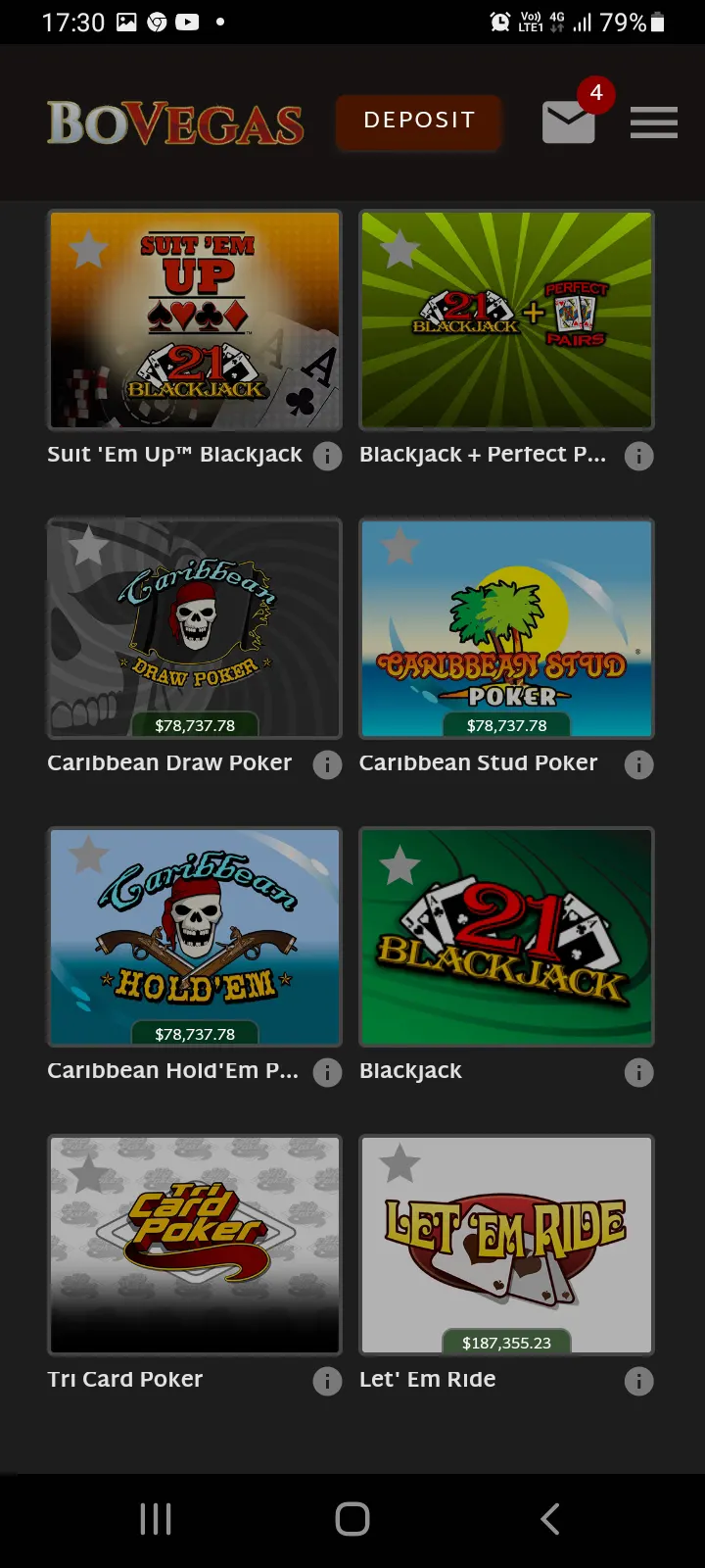 BoVegas casino app screenshot 3