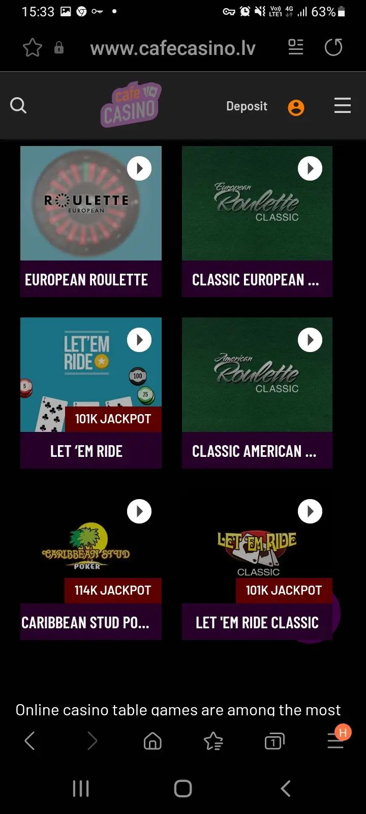 cafe casino app screenshot 3