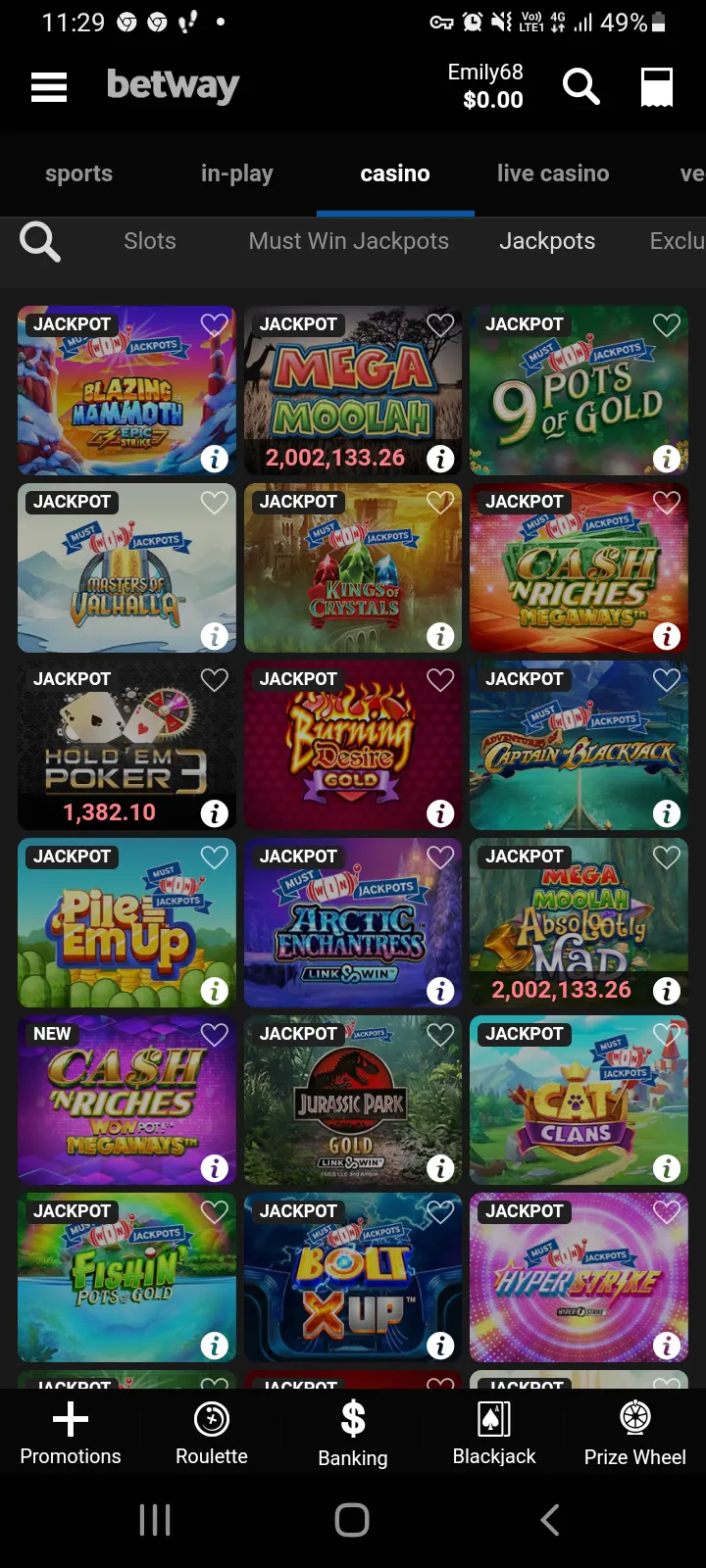 Betway casino app screenshot 5