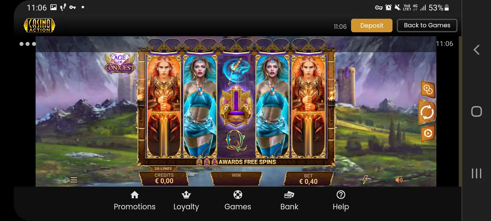Casino Action app screenshot 2