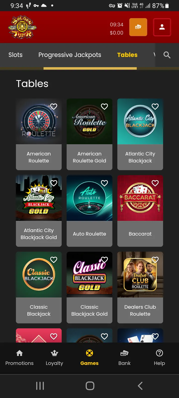 Golden Tiger casino app screenshot 3