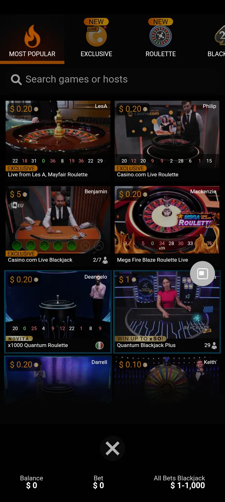 Casino.com app screenshot 7