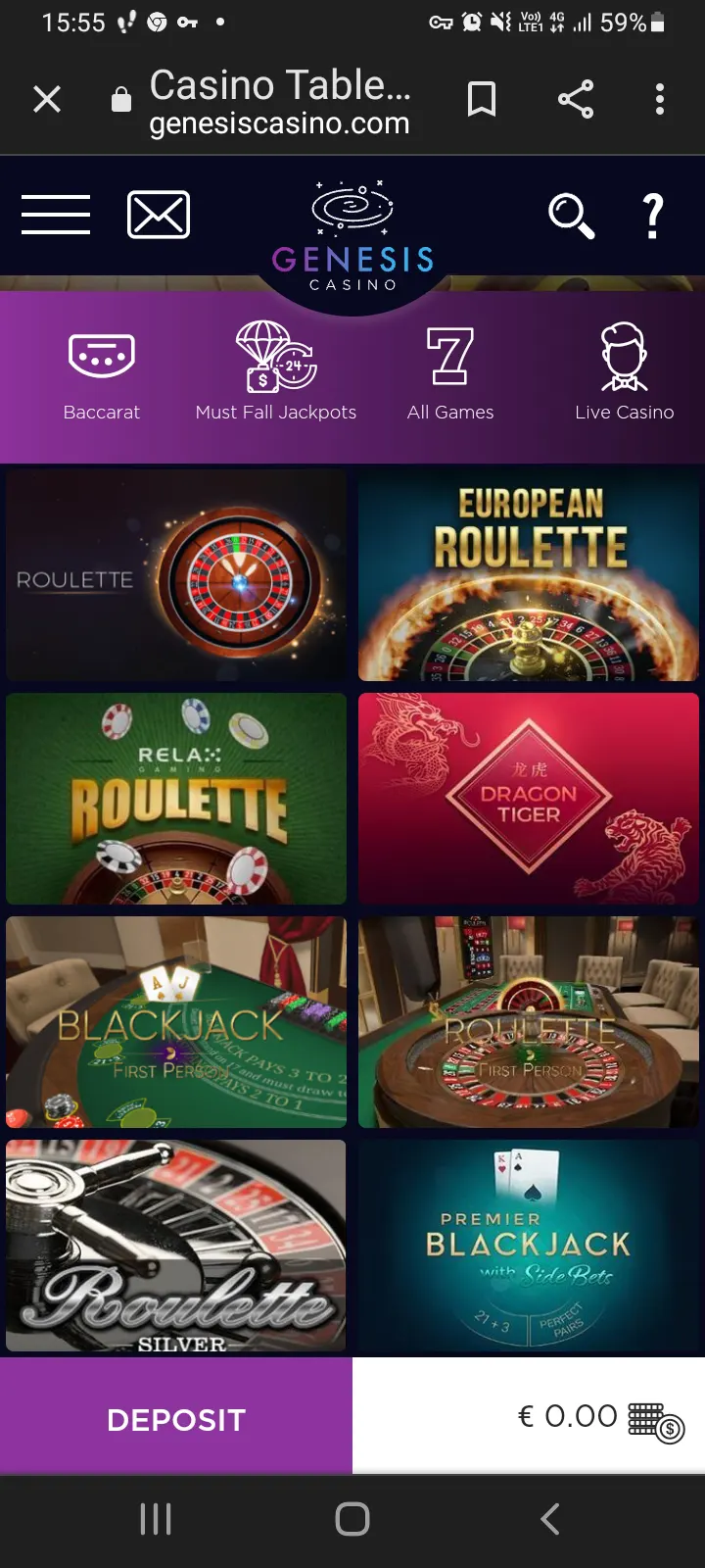 Genesis casino app screenshot 3