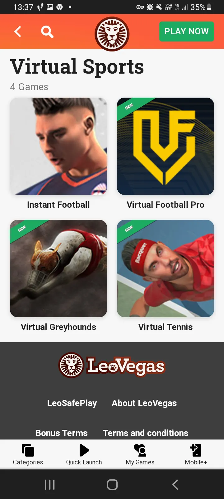 LeoVegas casino app screenshot 10