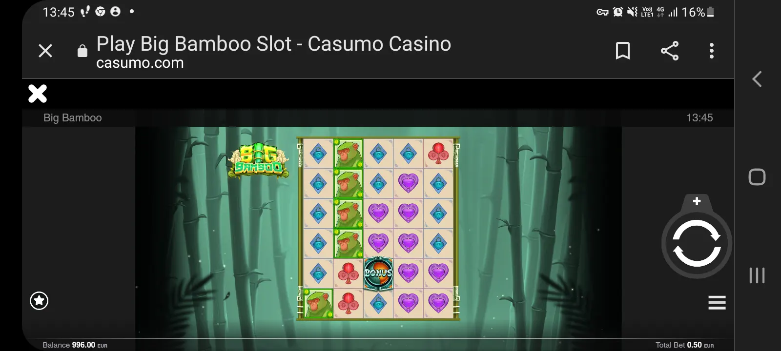 Casumo casino app screenshot 2