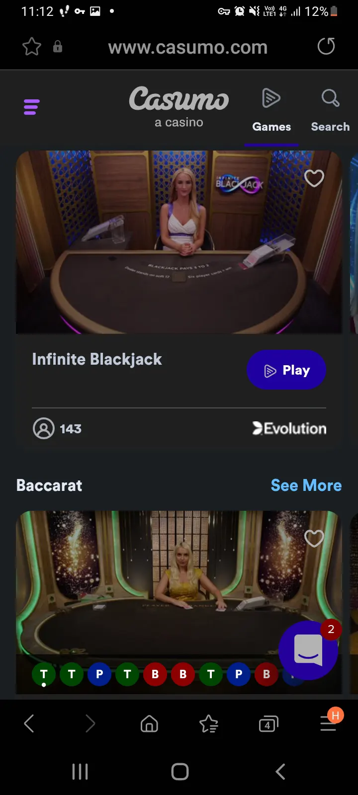 Casumo casino app screenshot 7