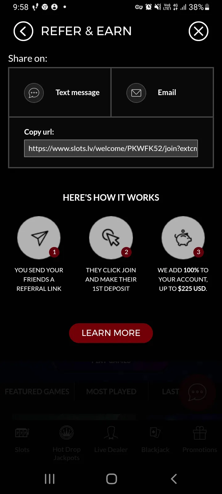 Slots.lv casino app screenshot 11