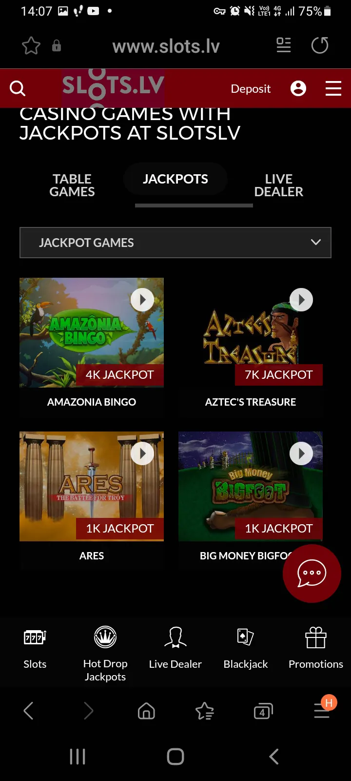 Slots.lv casino app screenshot 5