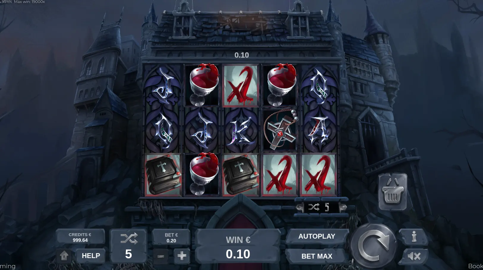 Book of Vampires Symbols and Payouts