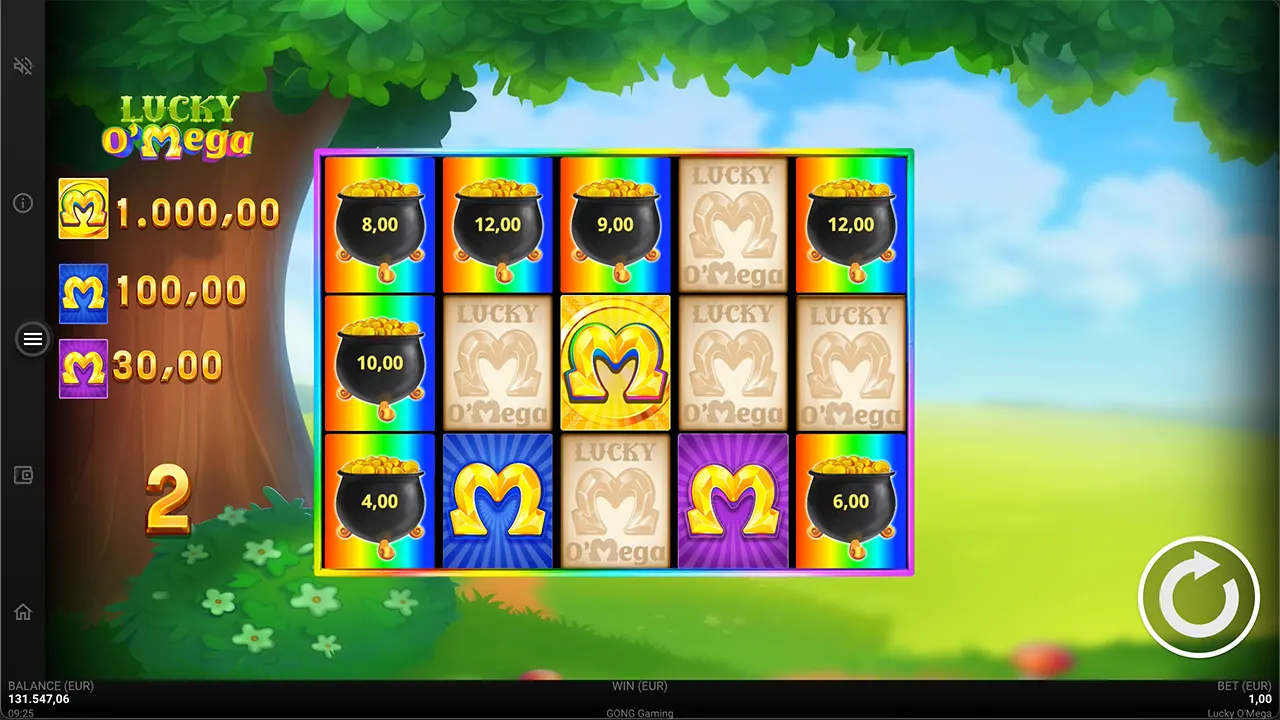 Lucky O’Mega Symbols and Payouts
