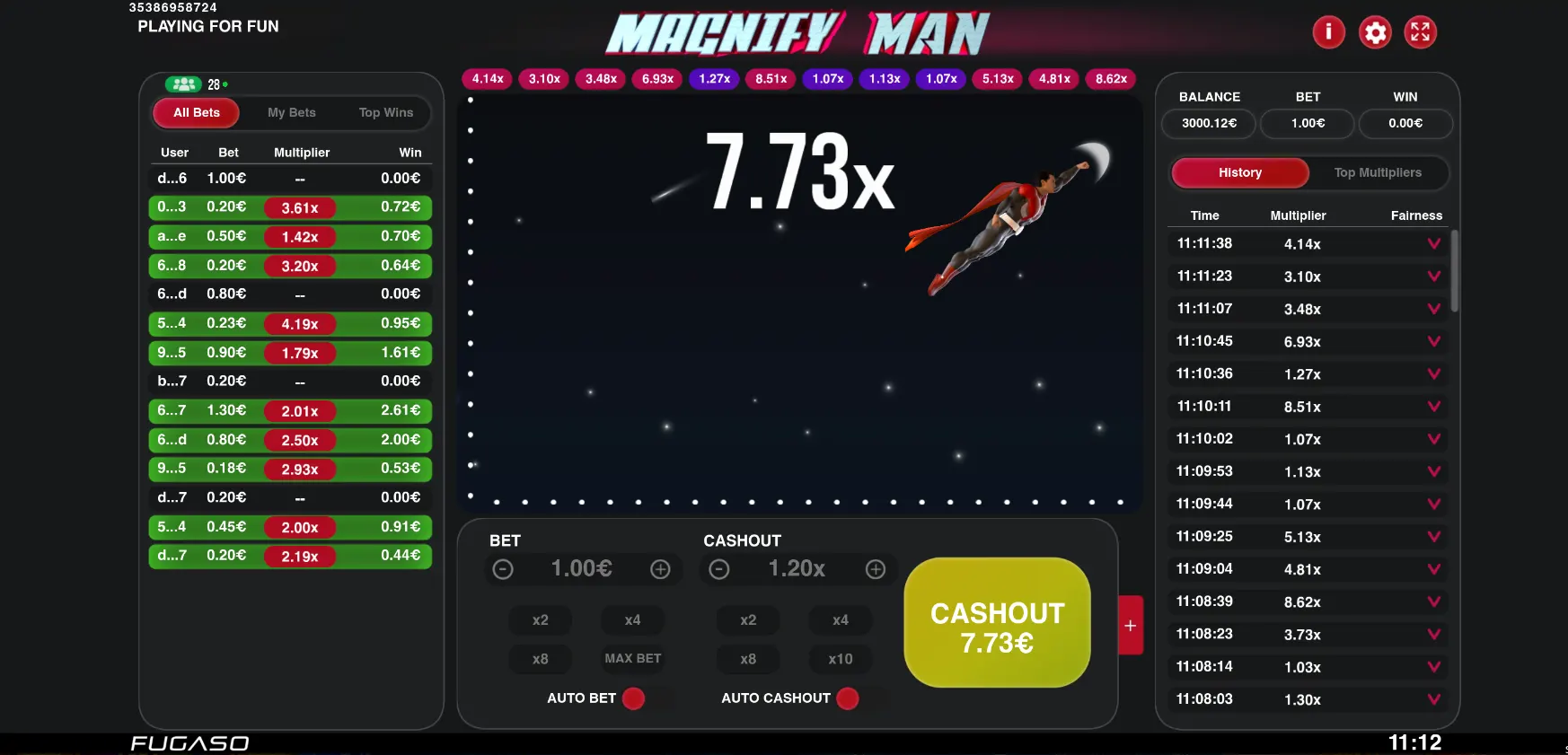 Magnify Man Symbols and Payouts