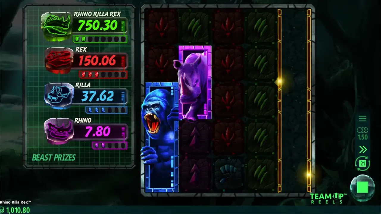 The Rhino Rilla Rex™ Symbols and Payouts