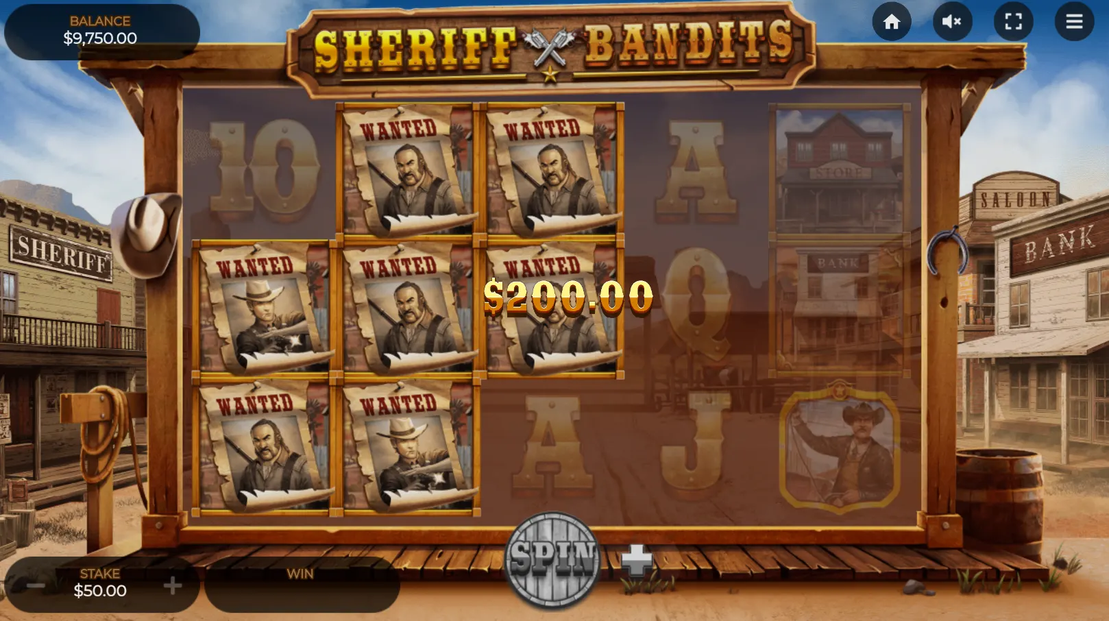 Sheriff vs. Bandits Symbols and Payouts