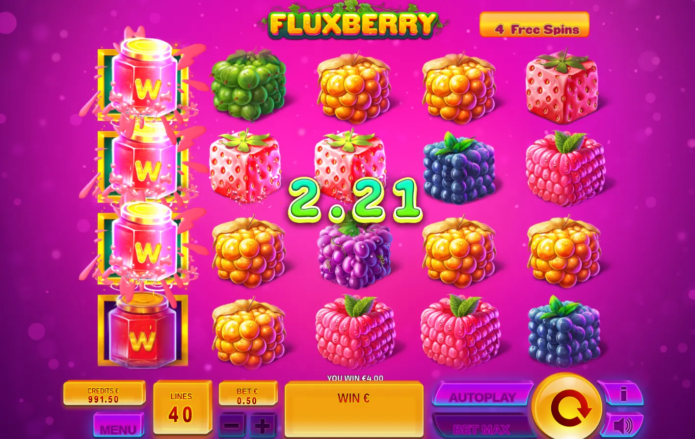 Fluxberry Symbols and Payouts