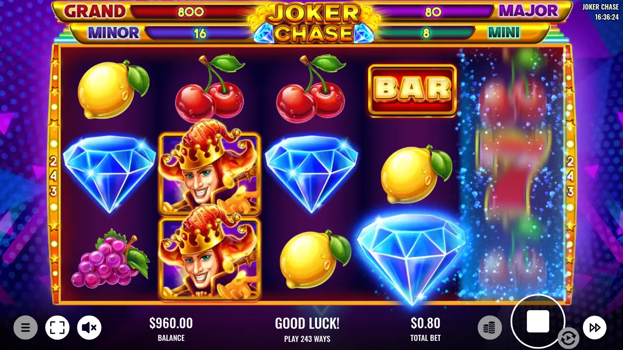 Joker Chase Symbols and Payouts
