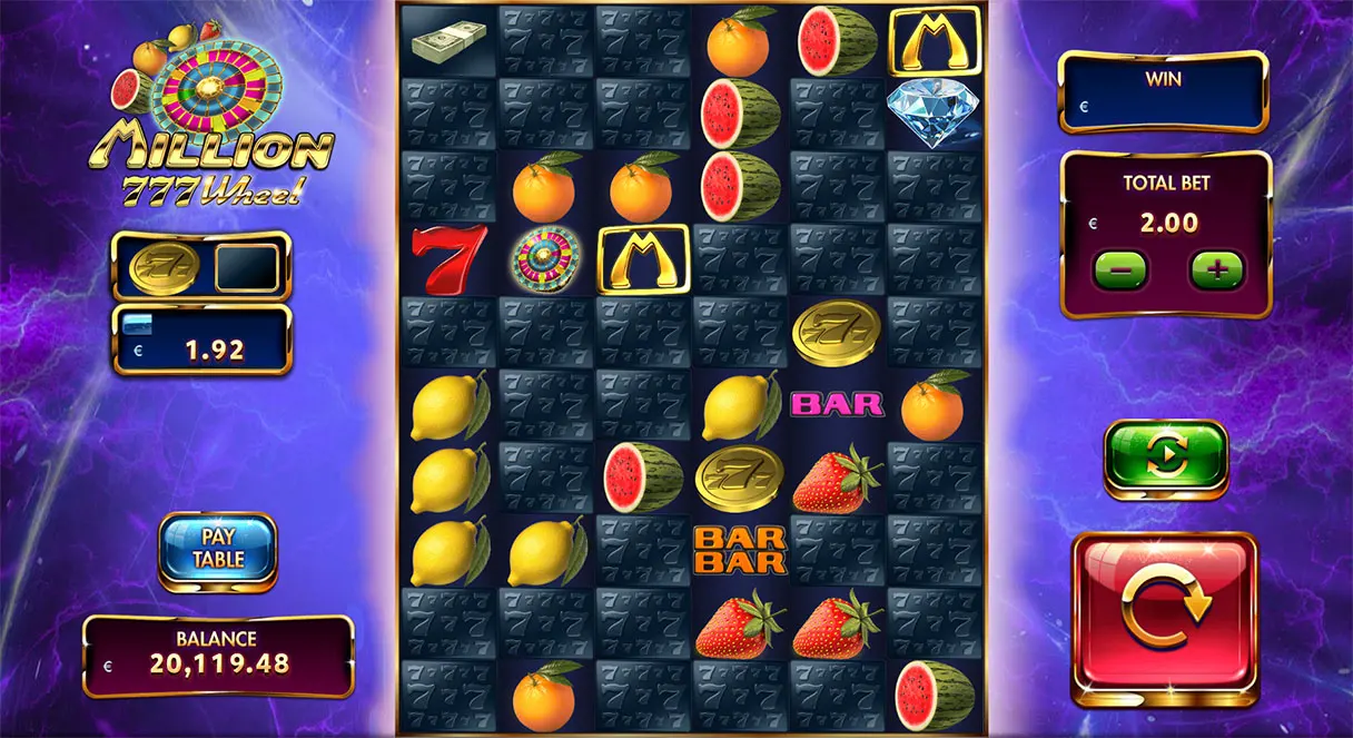 Million 777 Wheel Theme, Graphics, and Sounds