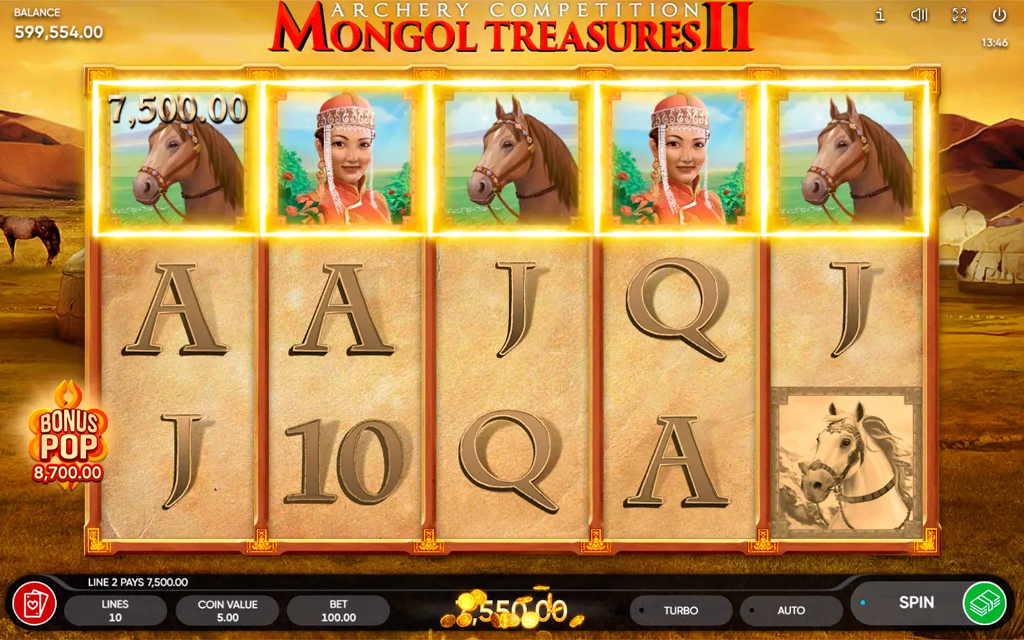 Mongol Treasures II: Archery Competition Symbols and Payouts