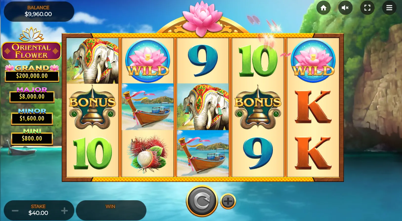 Oriental Flower Symbols and Payouts