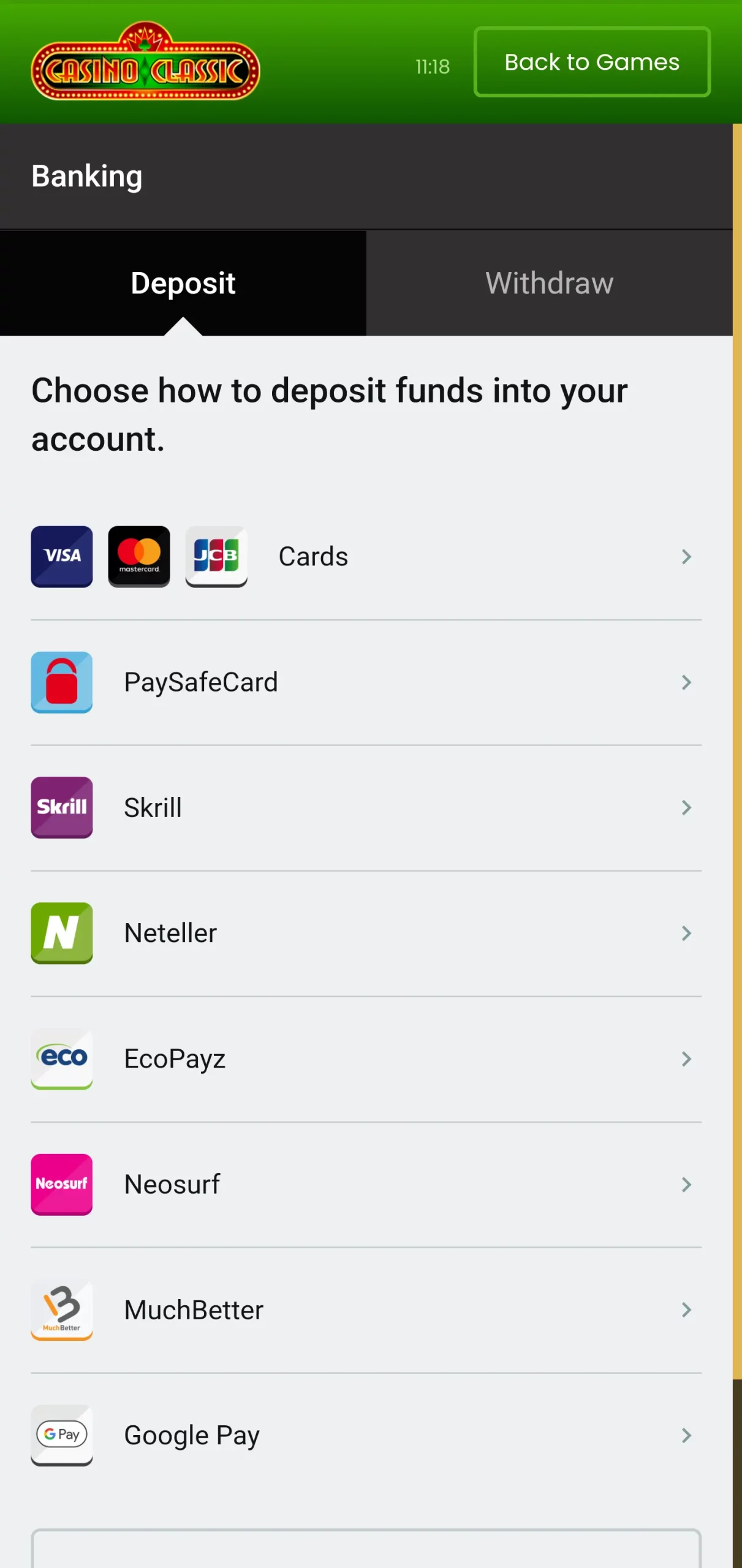 Casino Classic app screenshot 12