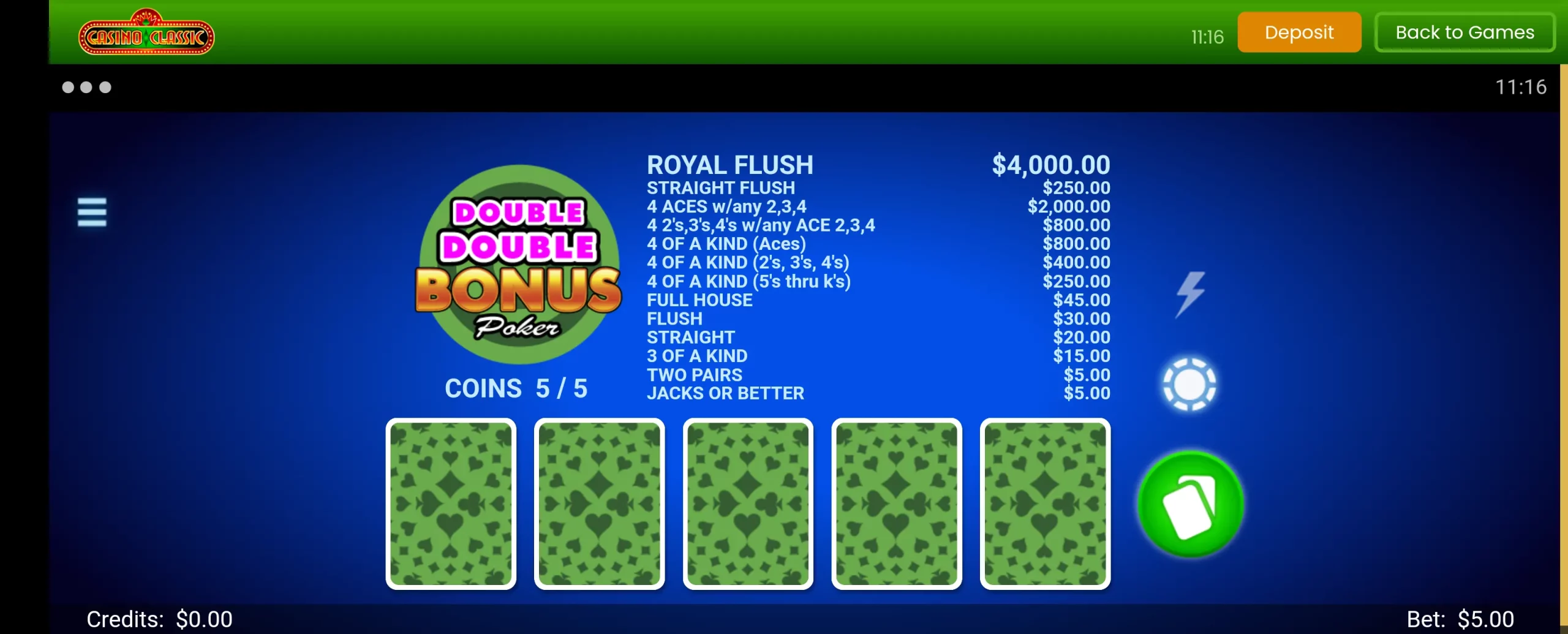 Casino Classic app screenshot 10