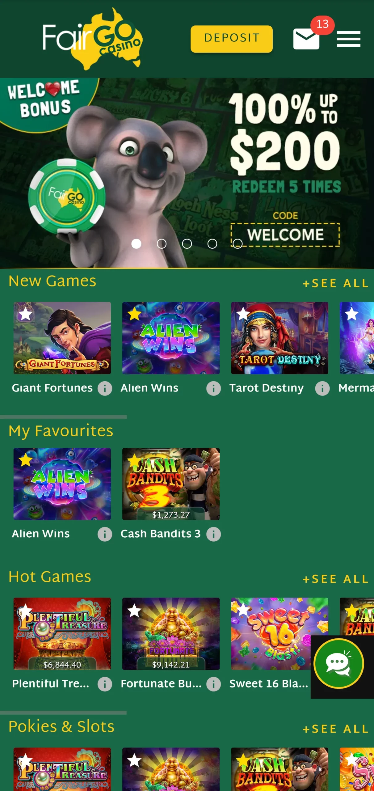 Fair Go casino app screenshot 12