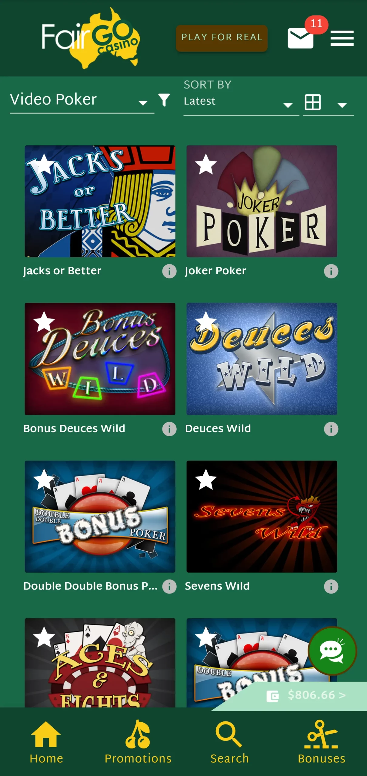 Fair Go casino app screenshot 1