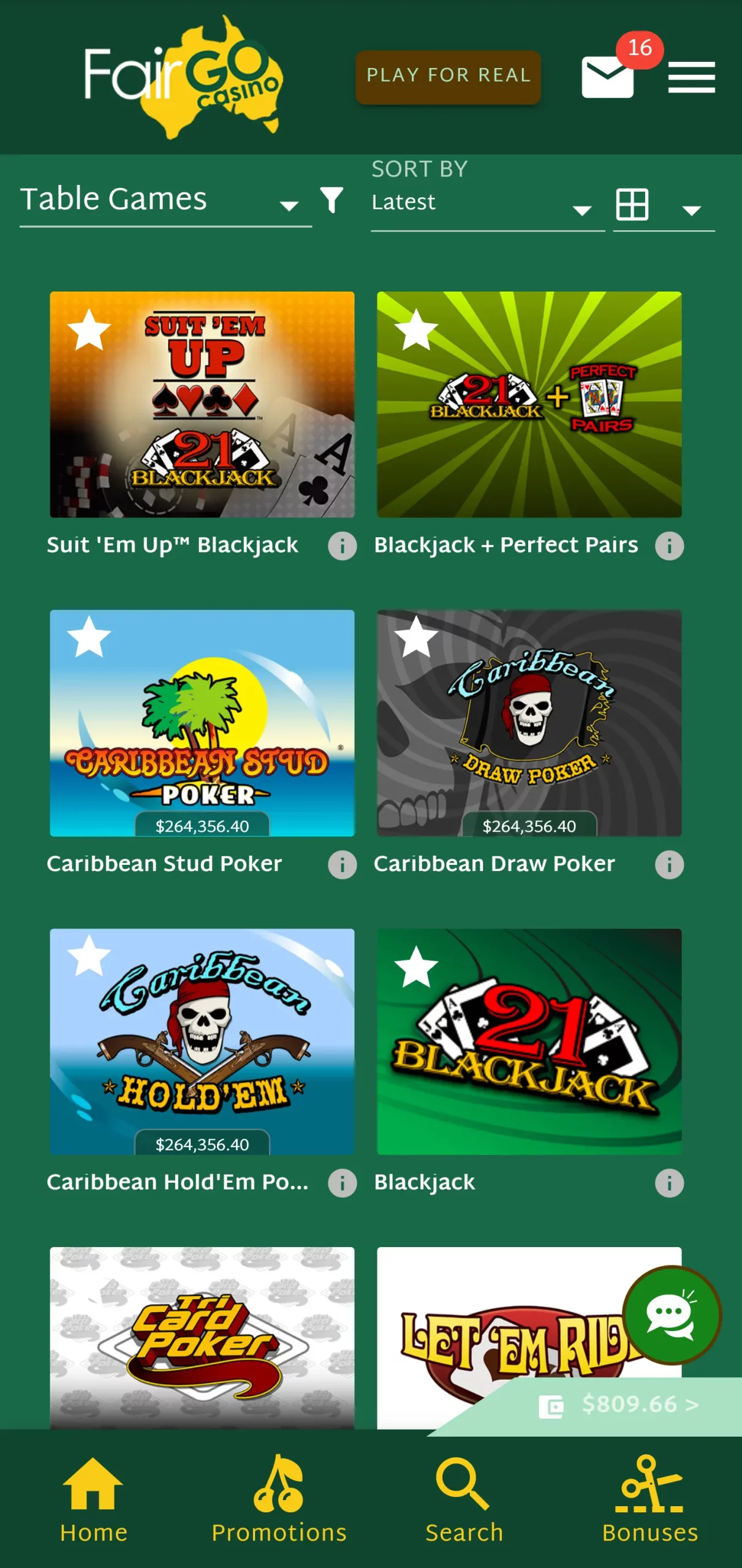 Fair Go casino app screenshot 1