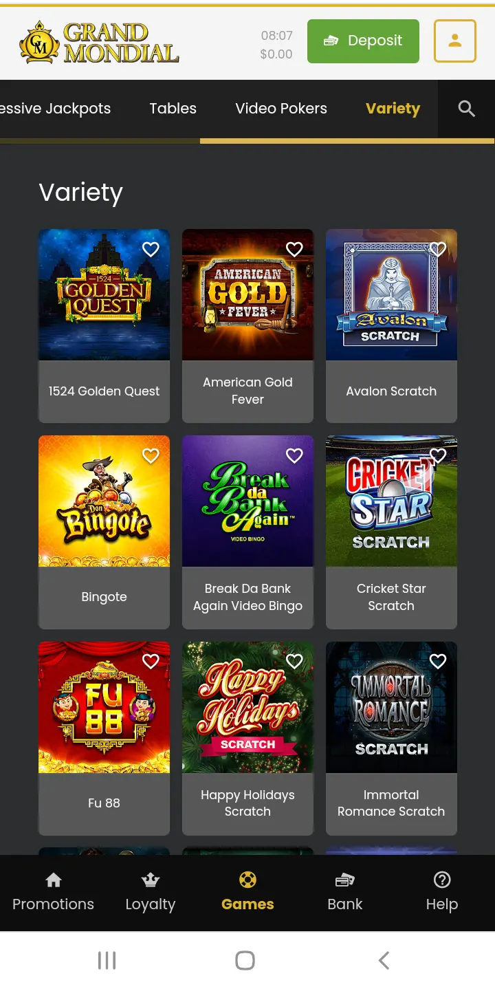 Grand Mondial casino app screenshot 10