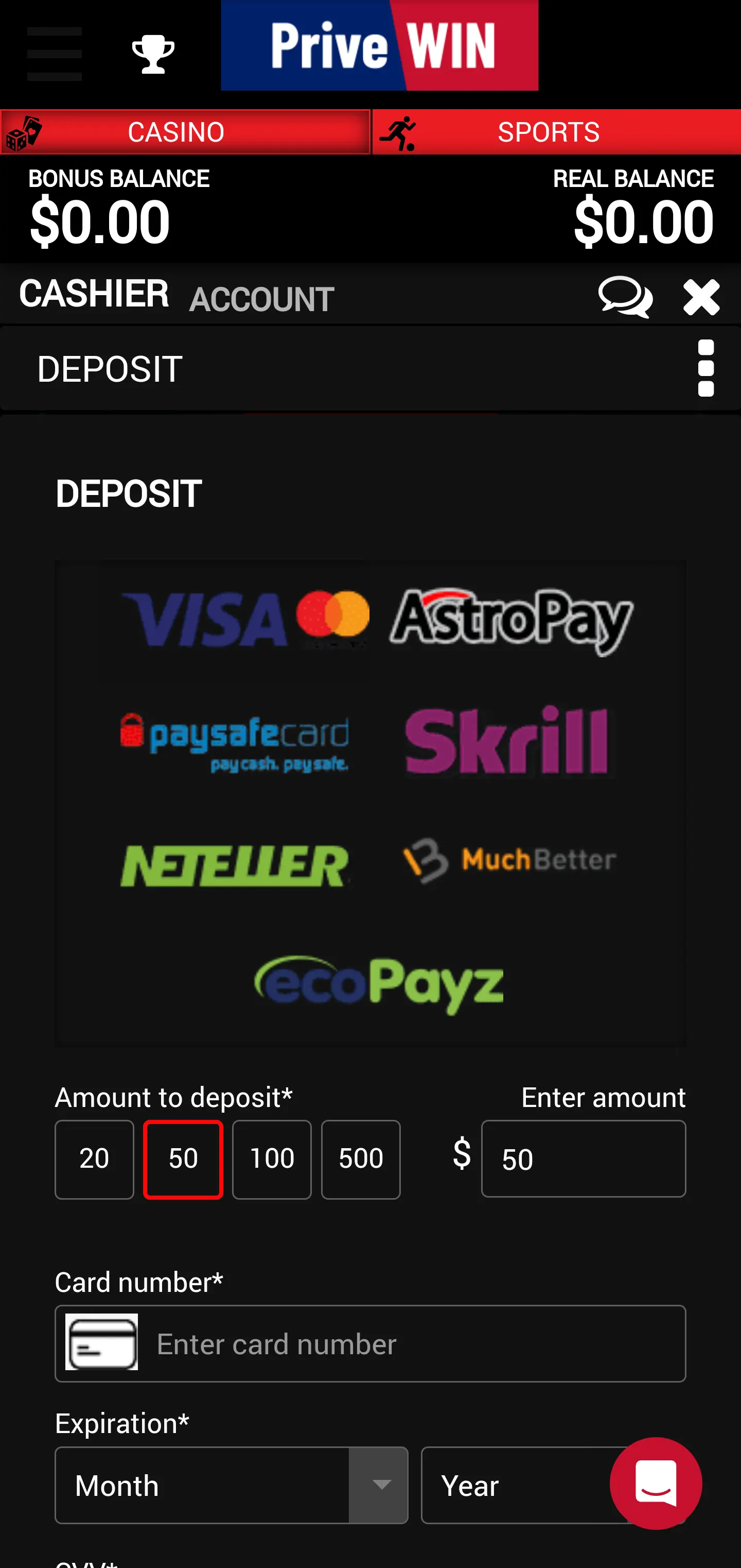 privewin casino app screenshot 12