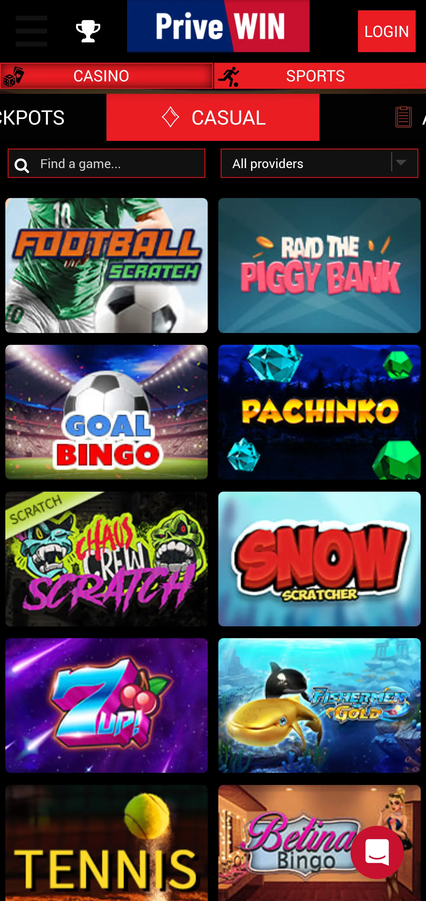 Privewin casino app screenshot 9