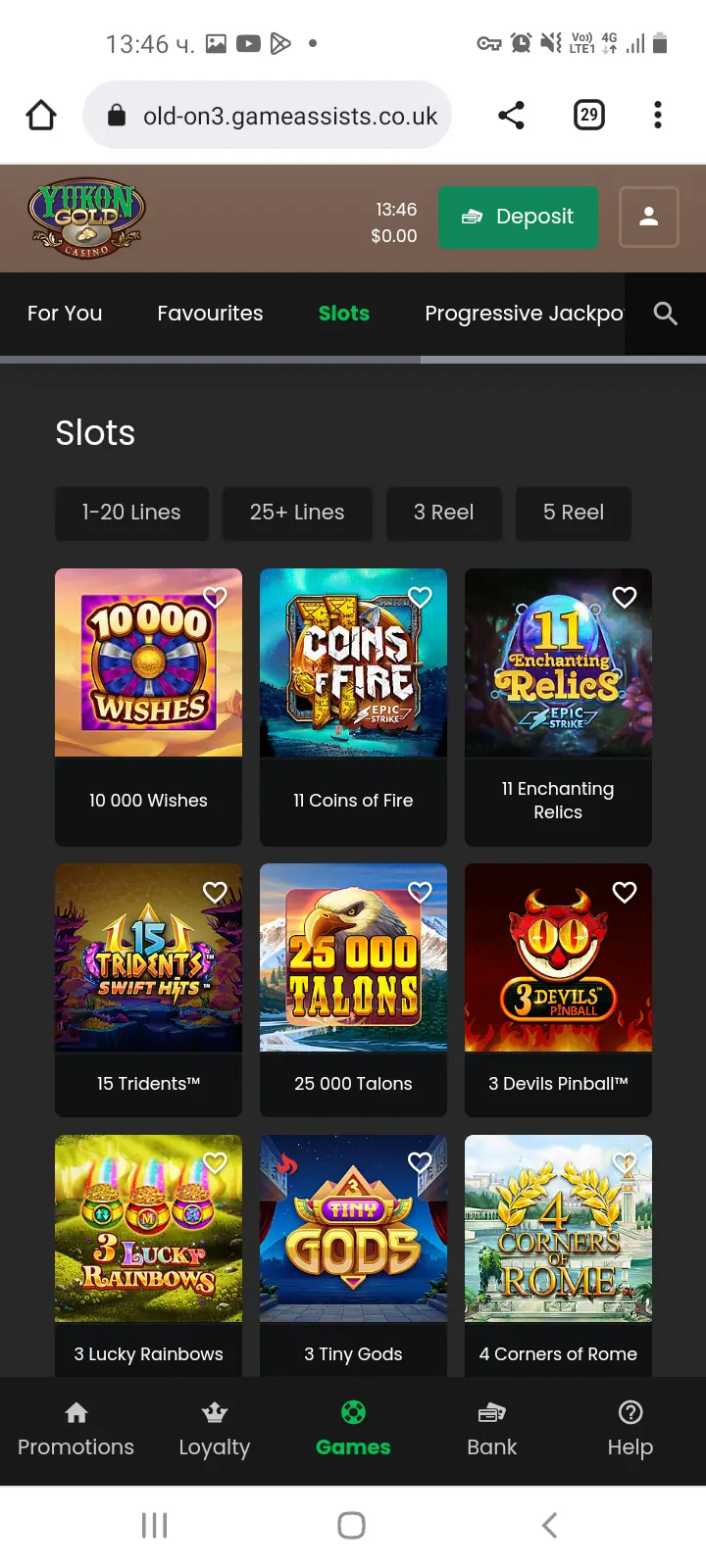 Yukon Gold casino app screenshot 1