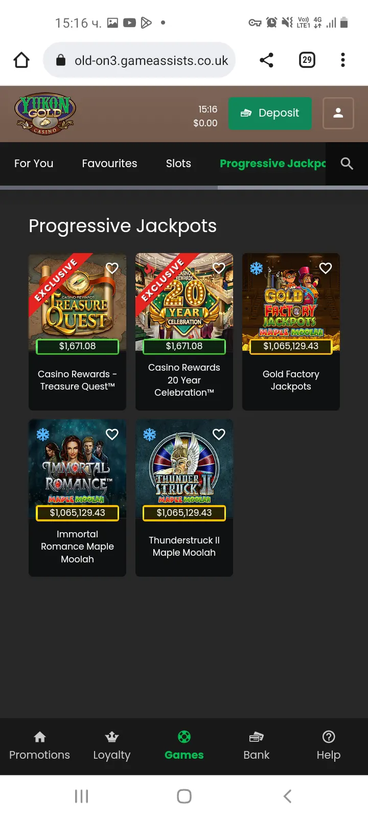 Yukon Gold casino app screenshot 3