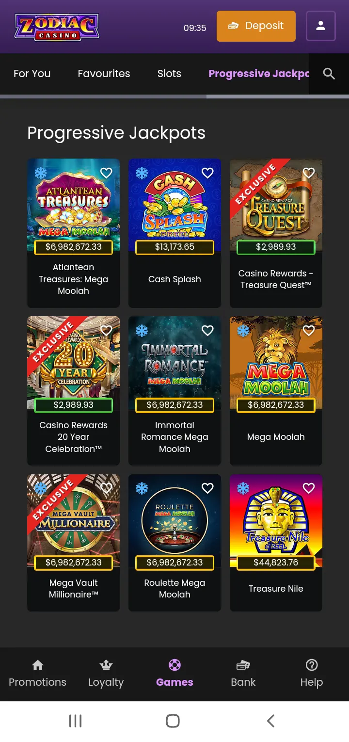 Zodiac casino app screenshot 5