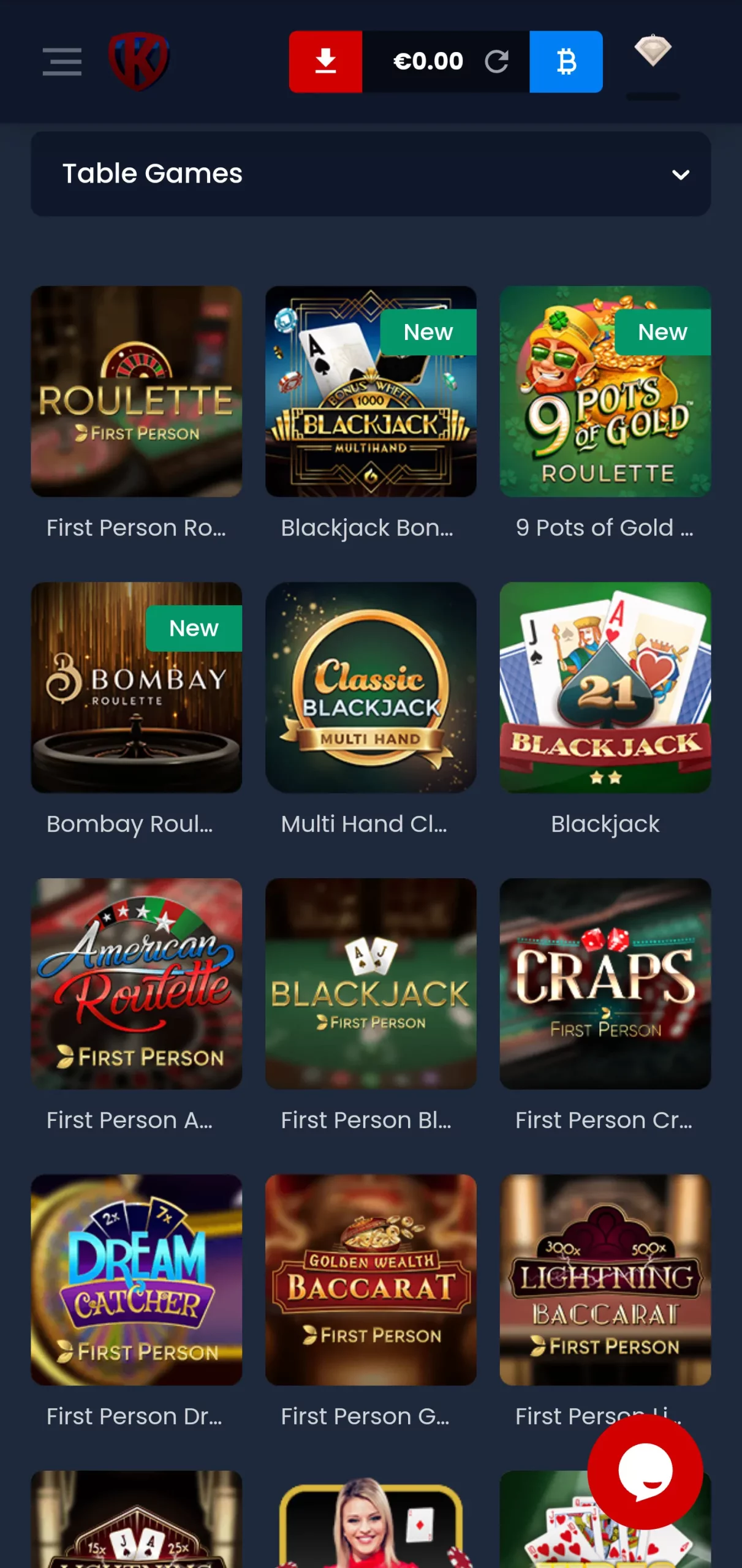 Kryptosino casino app screenshot 3