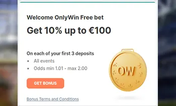 OnlyWin Welcome Bonus